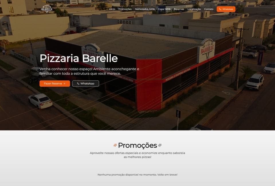 Site Pizzaria Barelle